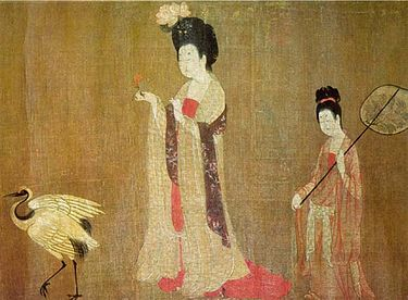 "Beauties Wearing Flowers" by Zhou Fang,  Tang Dynasty (photo: Wikimedia).